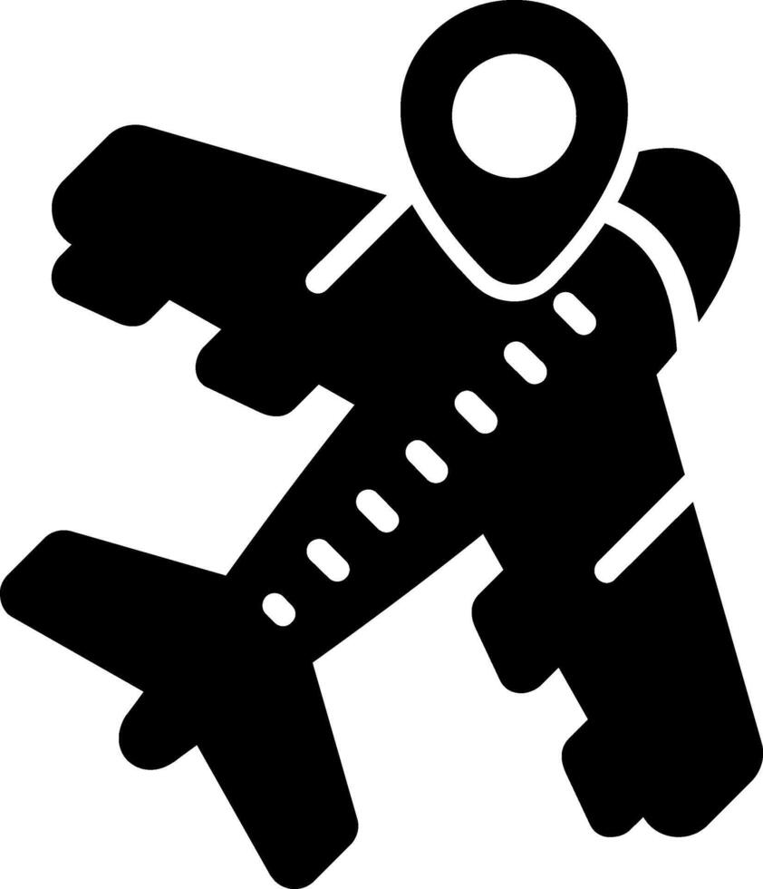 Aeroplane Tracker Glyph Icon vector