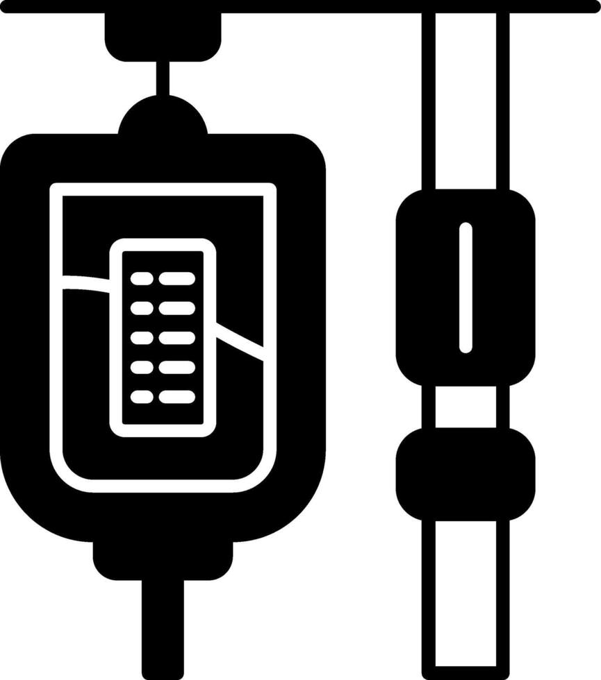 IV Drip Glyph Icon vector