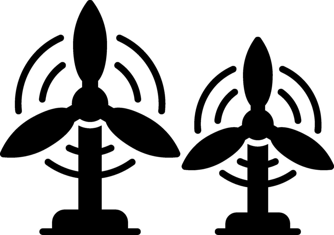 Windmills Glyph Icon vector
