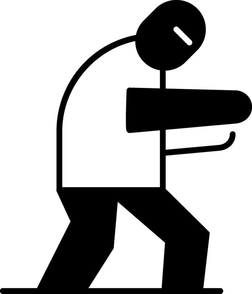 Yoga for Seniors Glyph Icon vector