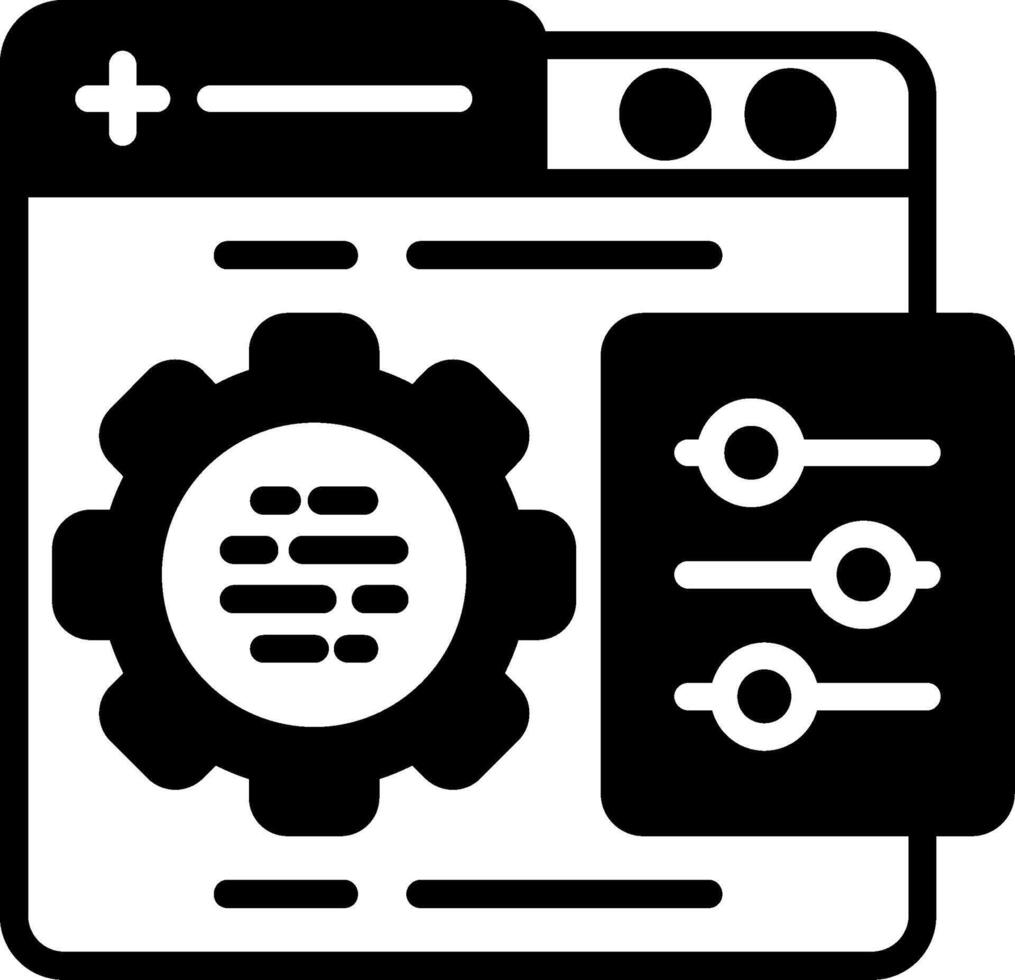 Control Panel Glyph Icon vector