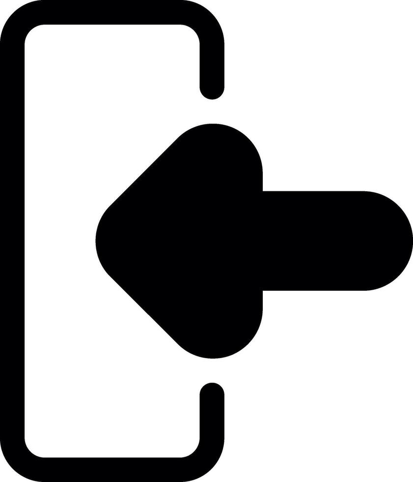Left Arrow Glyph Icon vector