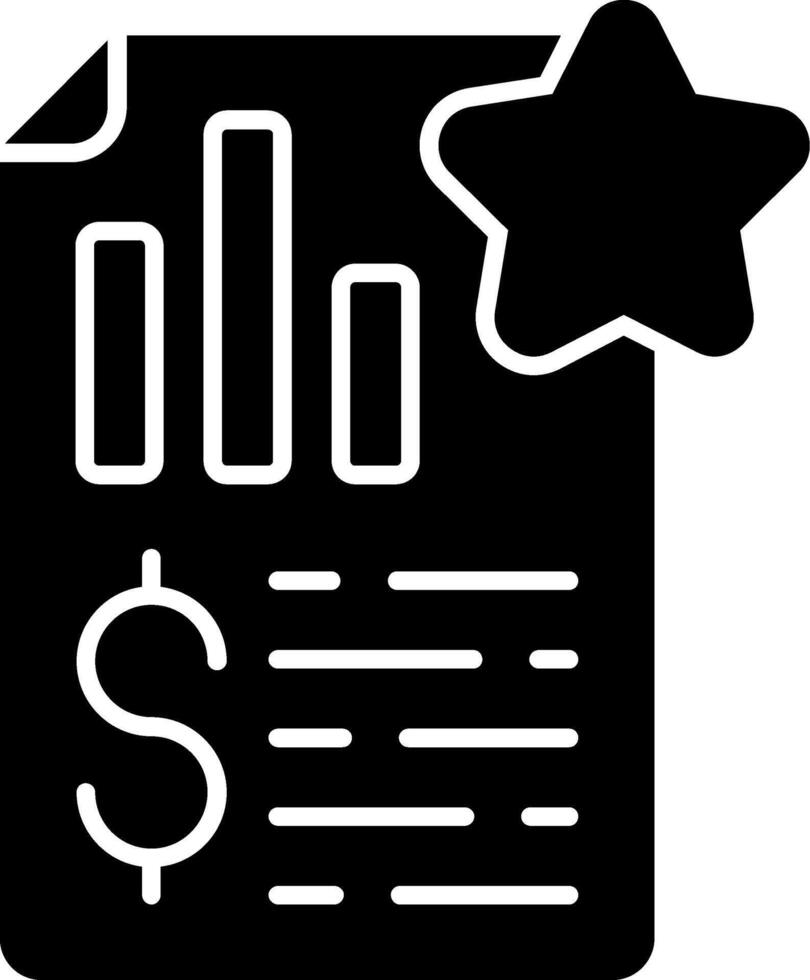 Review Summary Glyph Icon vector