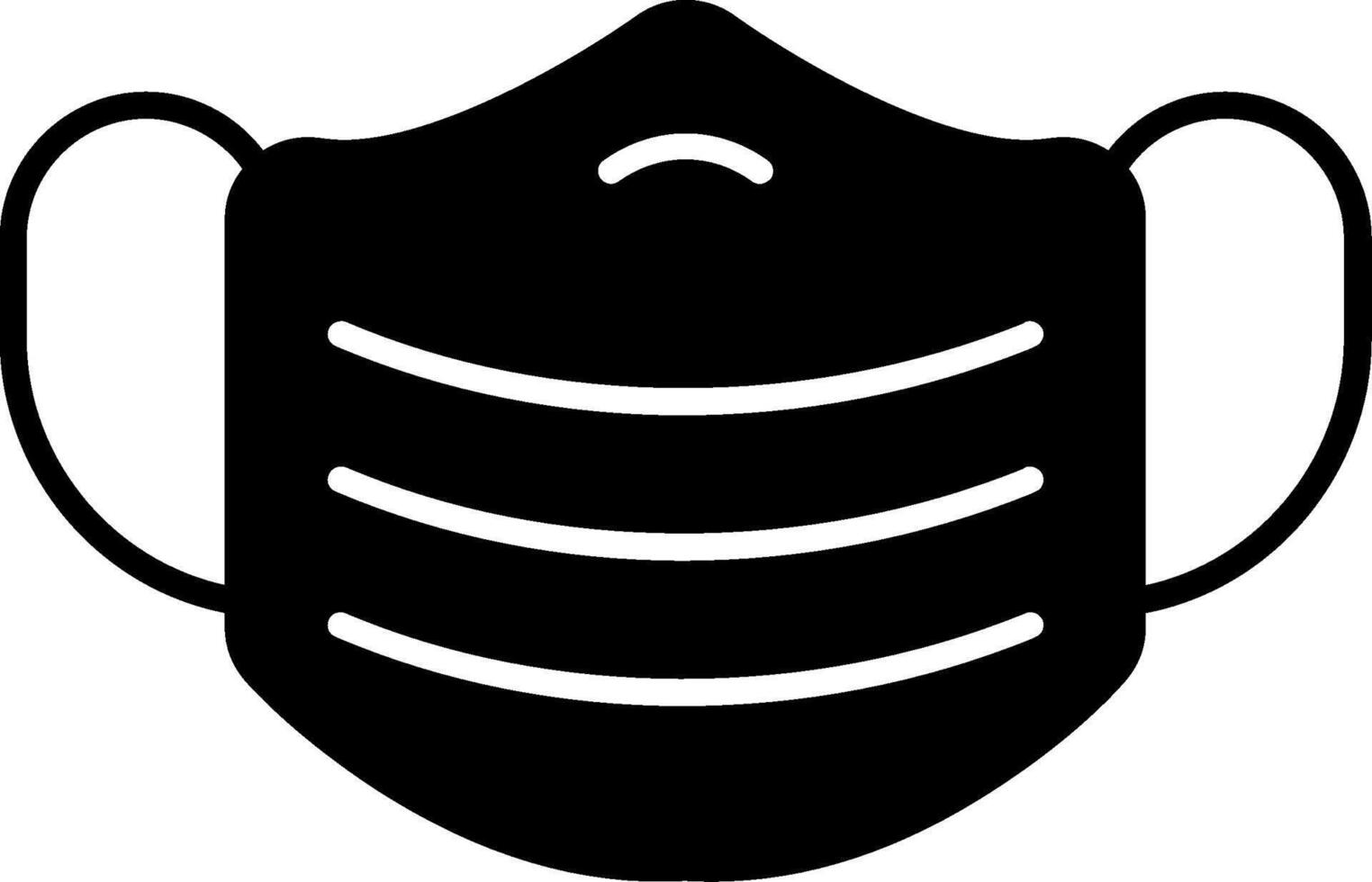 Surgical Mask Glyph Icon vector