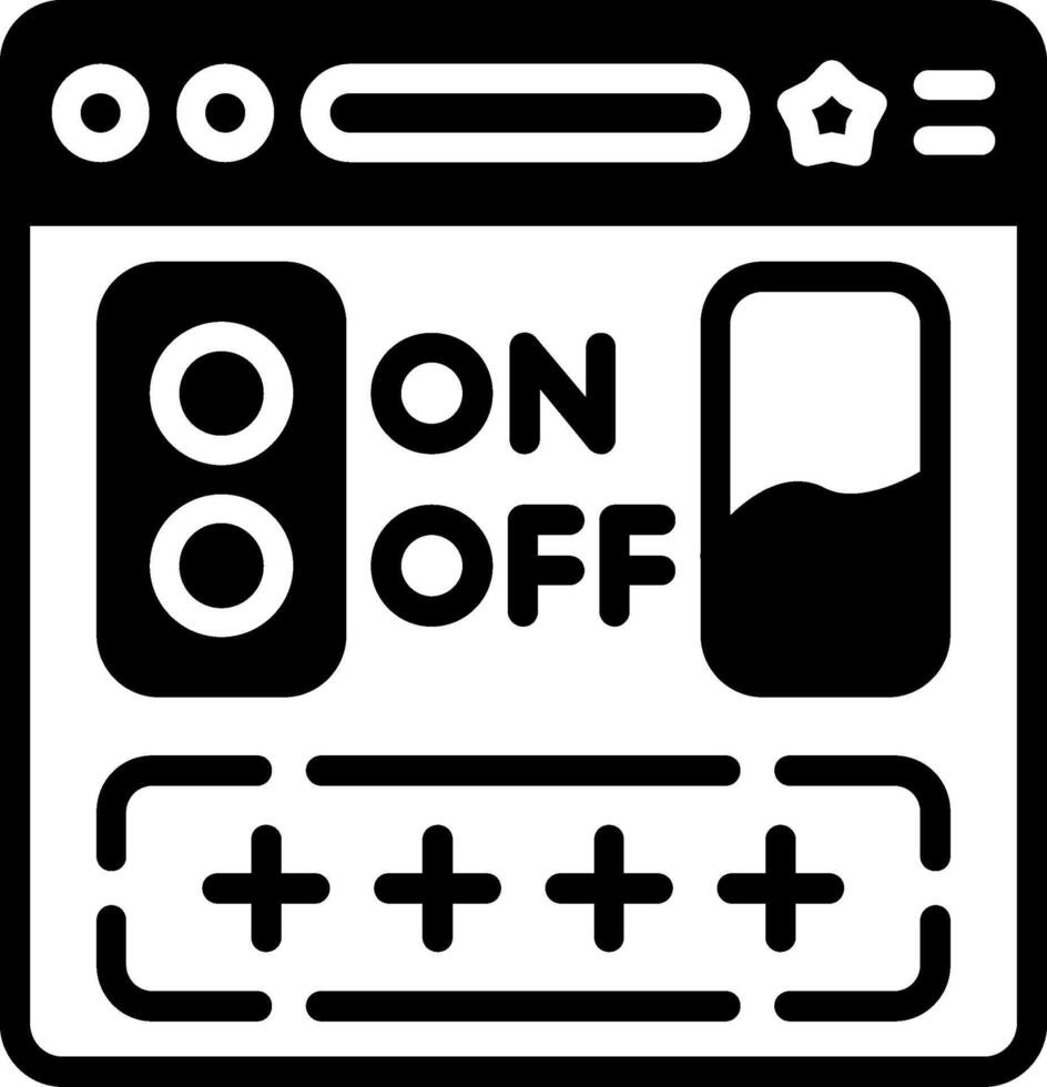 Switch On Glyph Icon vector