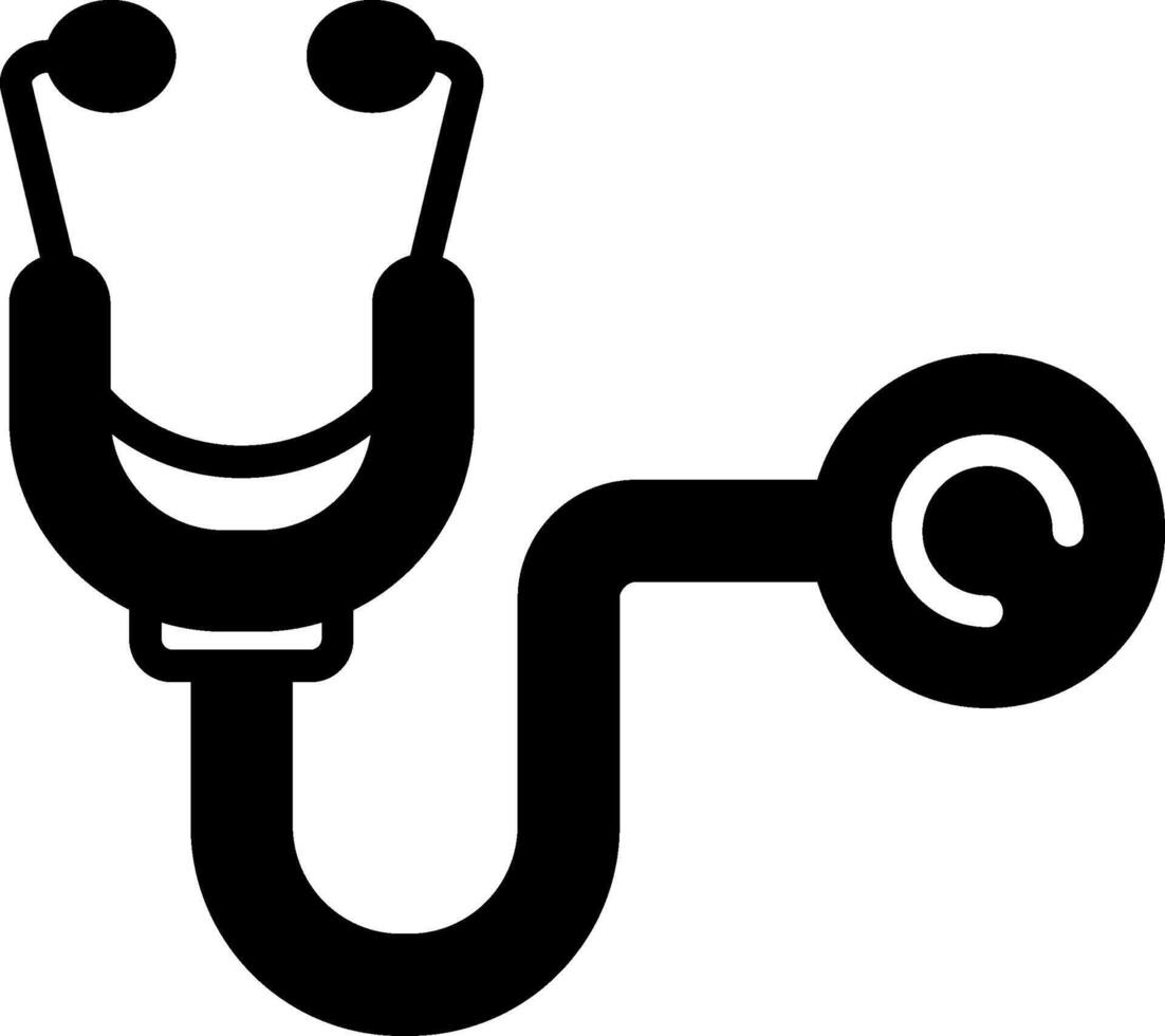 Stethoscope Glyph Icon vector