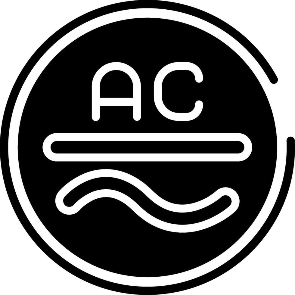 Ac Power Glyph Icon vector