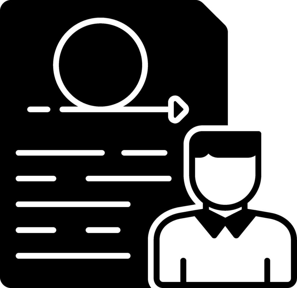 User Story Glyph Icon vector