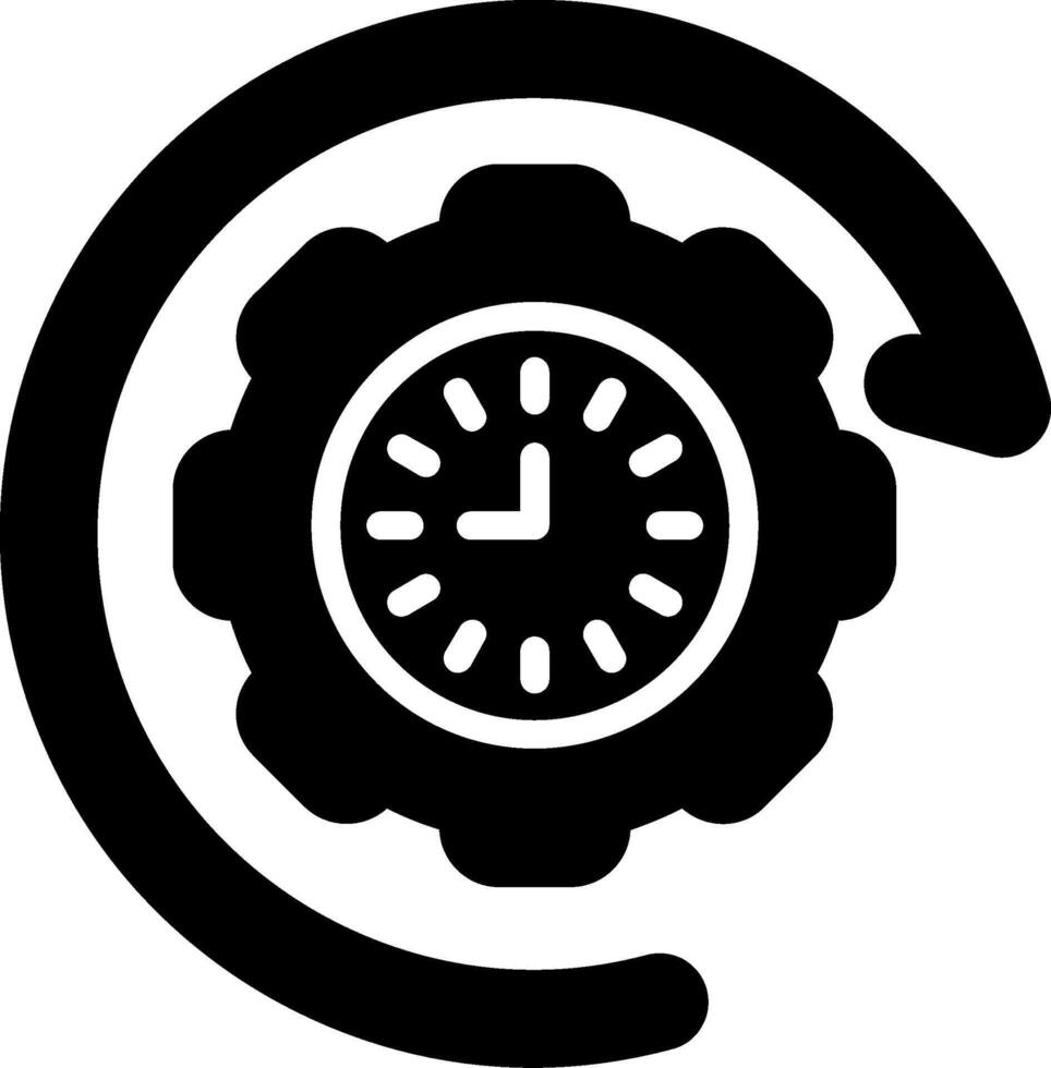 Time Management Glyph Icon vector