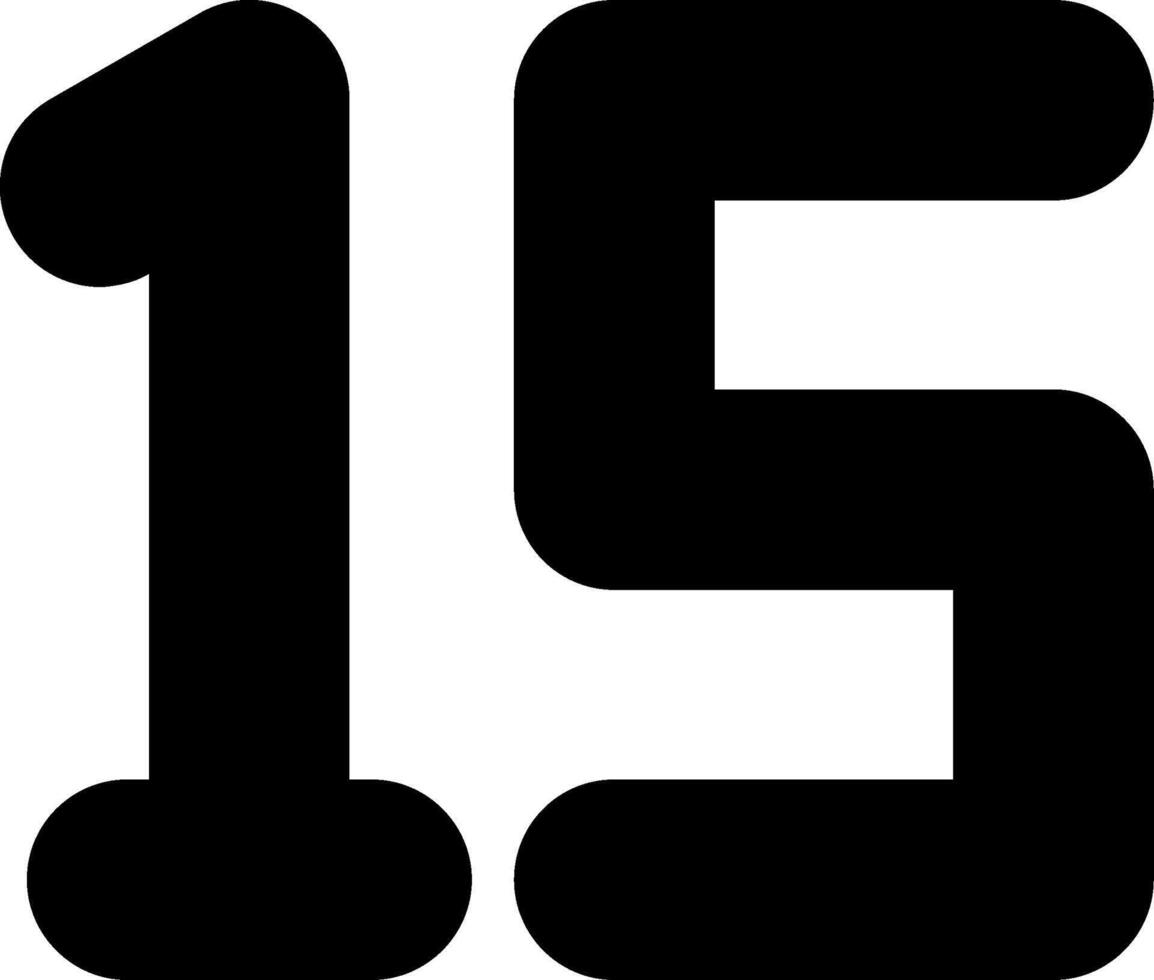 Fifteen Glyph Icon vector