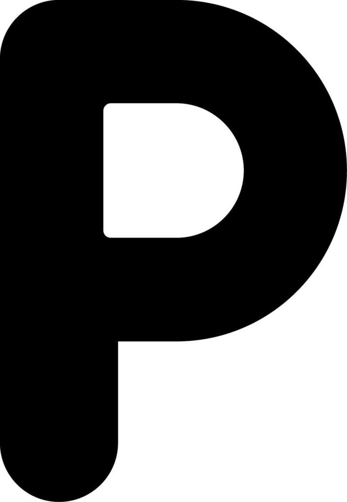 Capital P Icon vector
