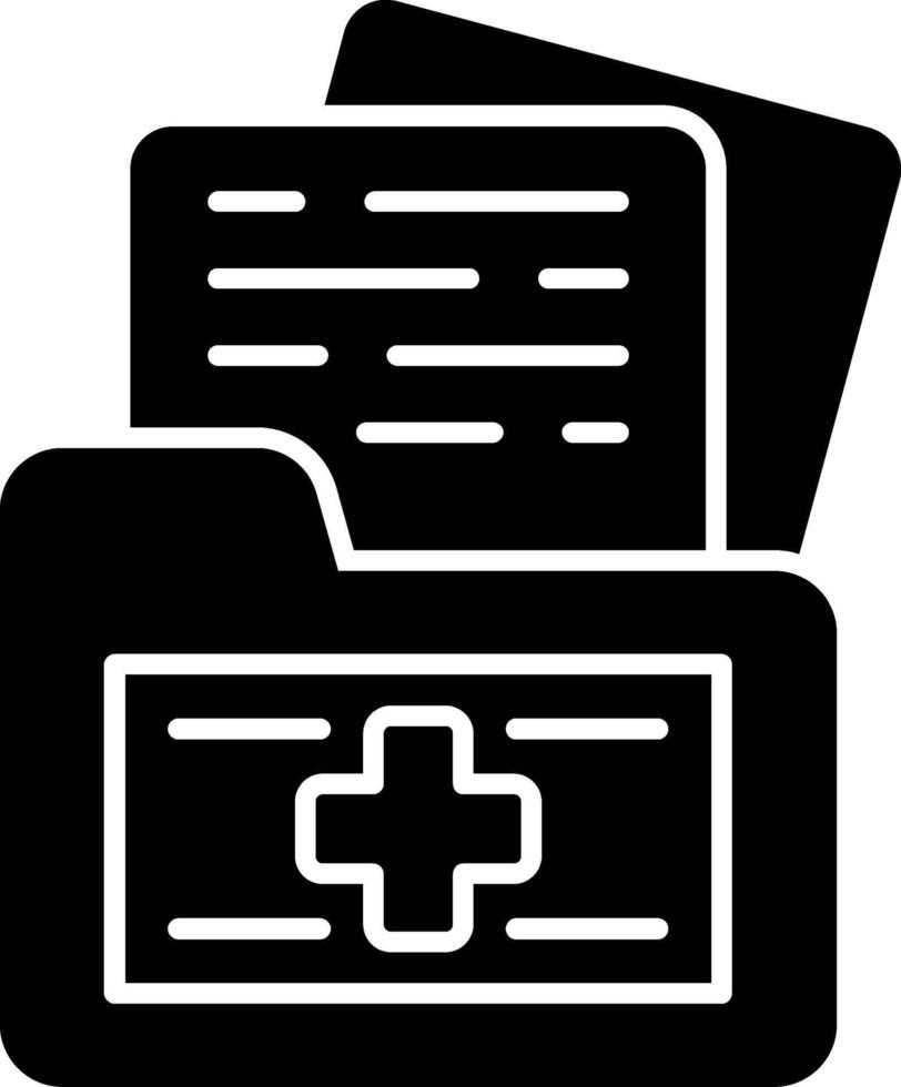 Medical Report Glyph Icon vector
