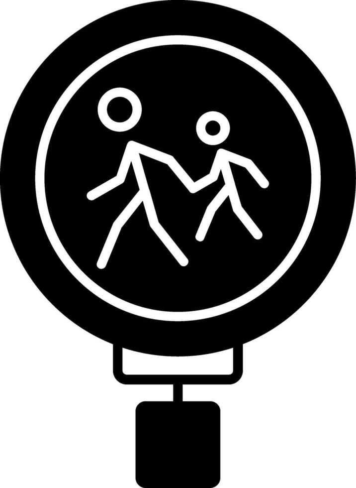School Crossing Glyph Icon vector