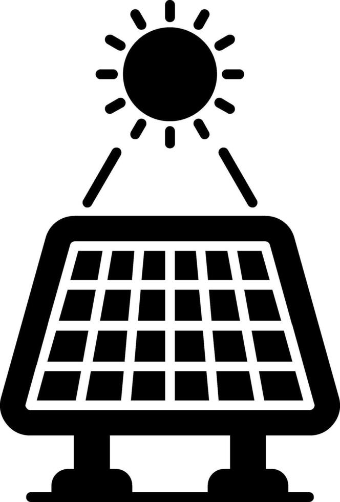 Solar Energy Glyph Icon vector