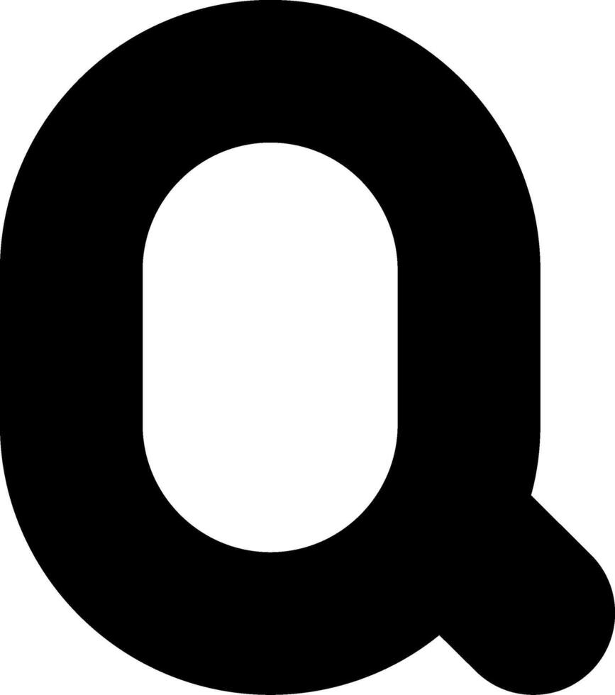 Capital Q Icon vector