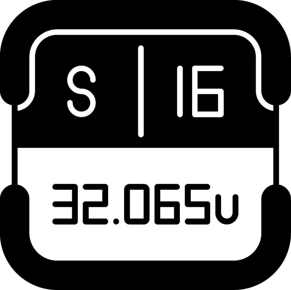 Sulfur Periodic Table Element vector