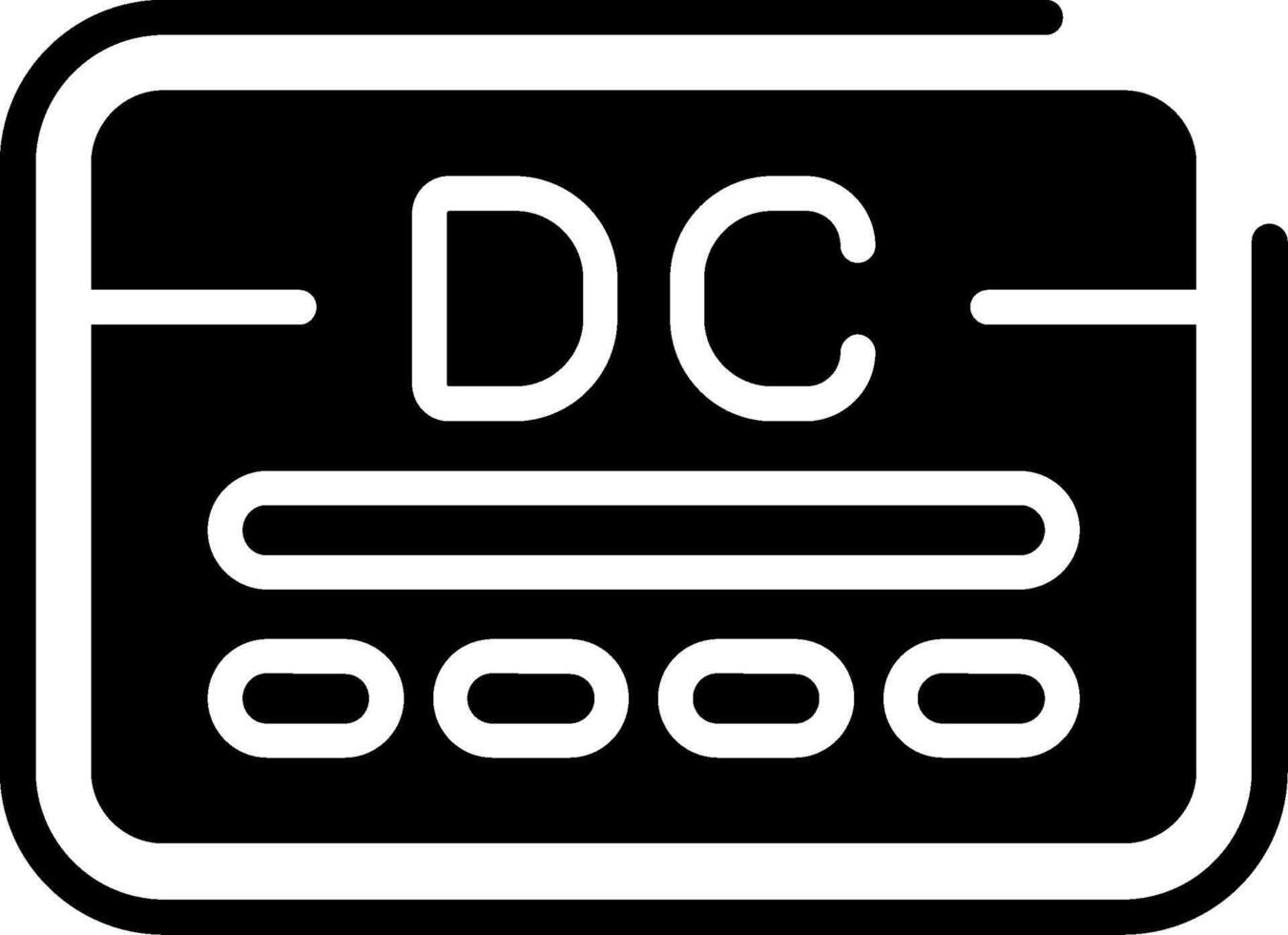 Dc Power Glyph Icon vector