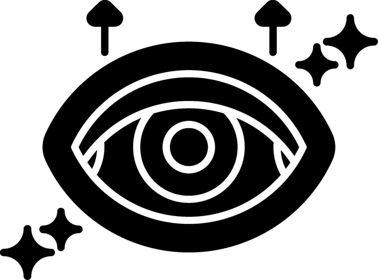 Eyelid Glyph Icon vector