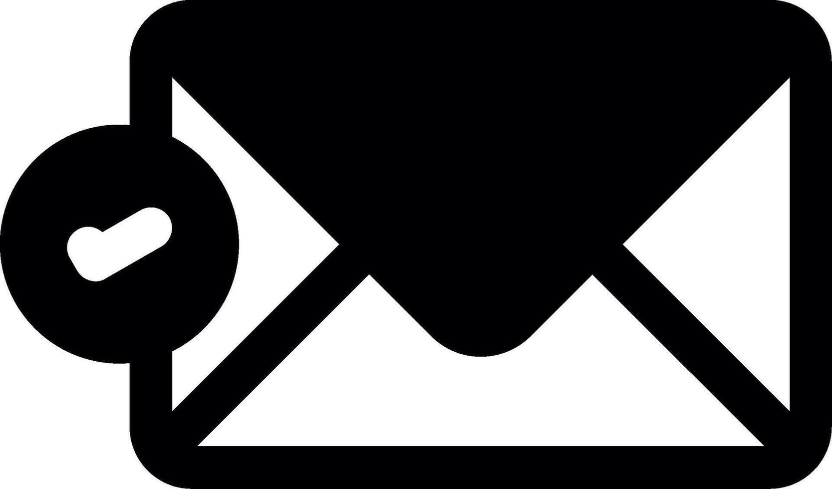 Message Approved Glyph Icon vector
