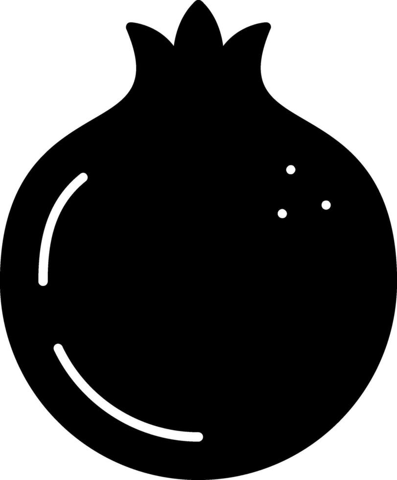 Pomegranate Glyph Icon vector