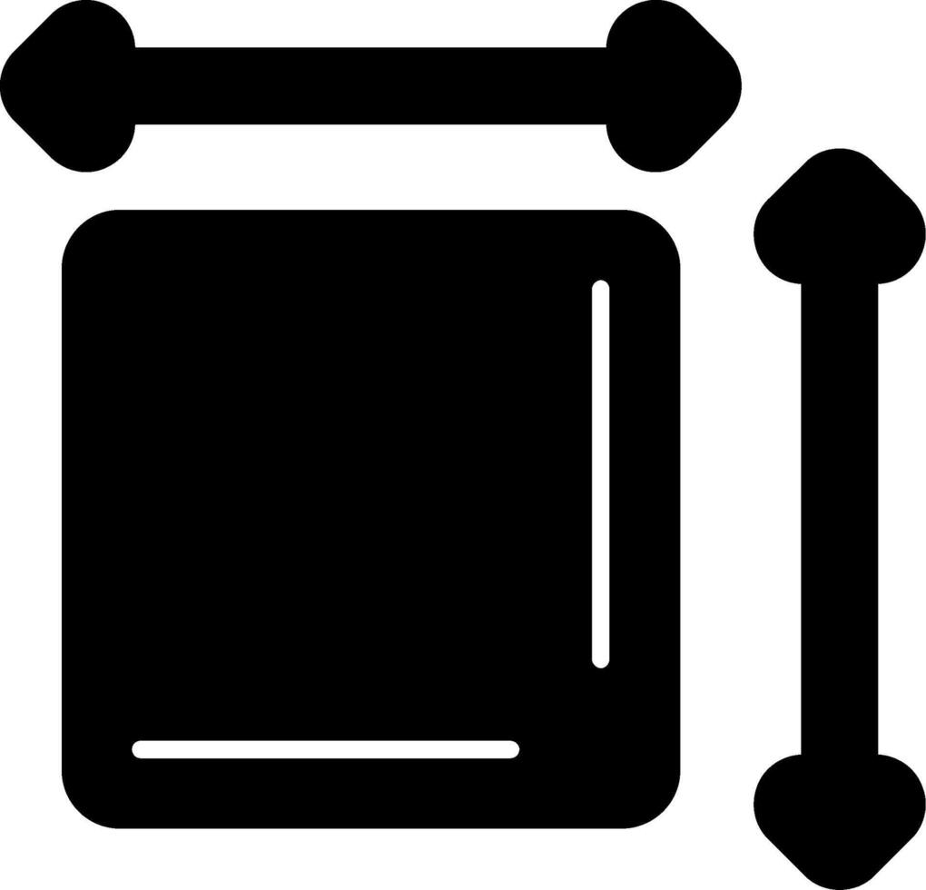 Square Glyph Icon vector
