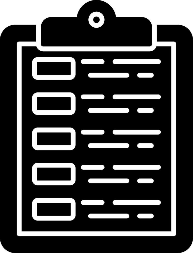 Task Board Glyph Icon vector