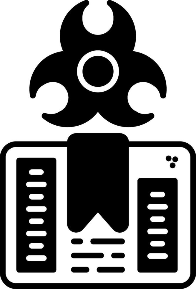 Biohazard Glyph Icon vector