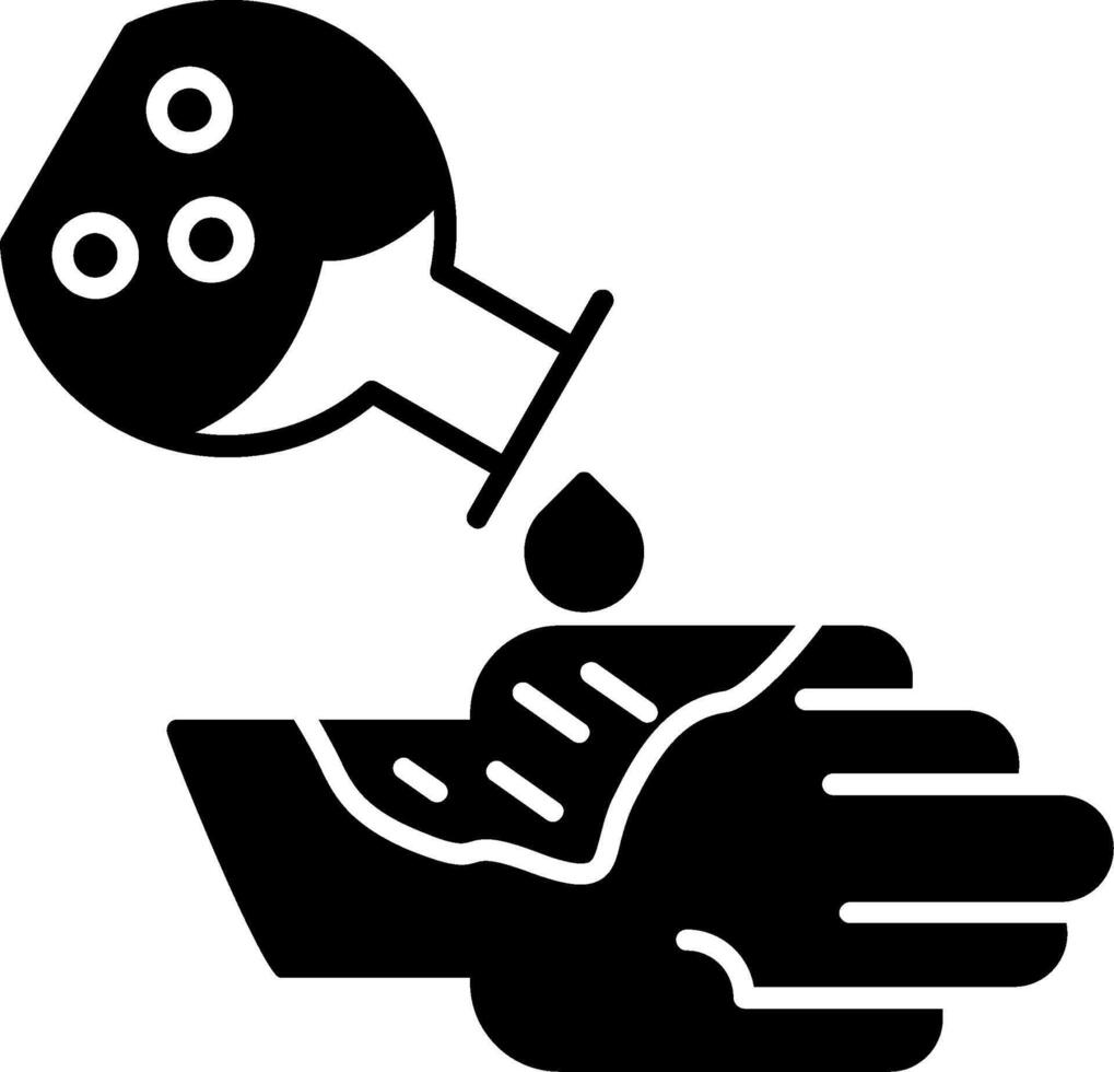Chemical Burn Glyph Icon vector