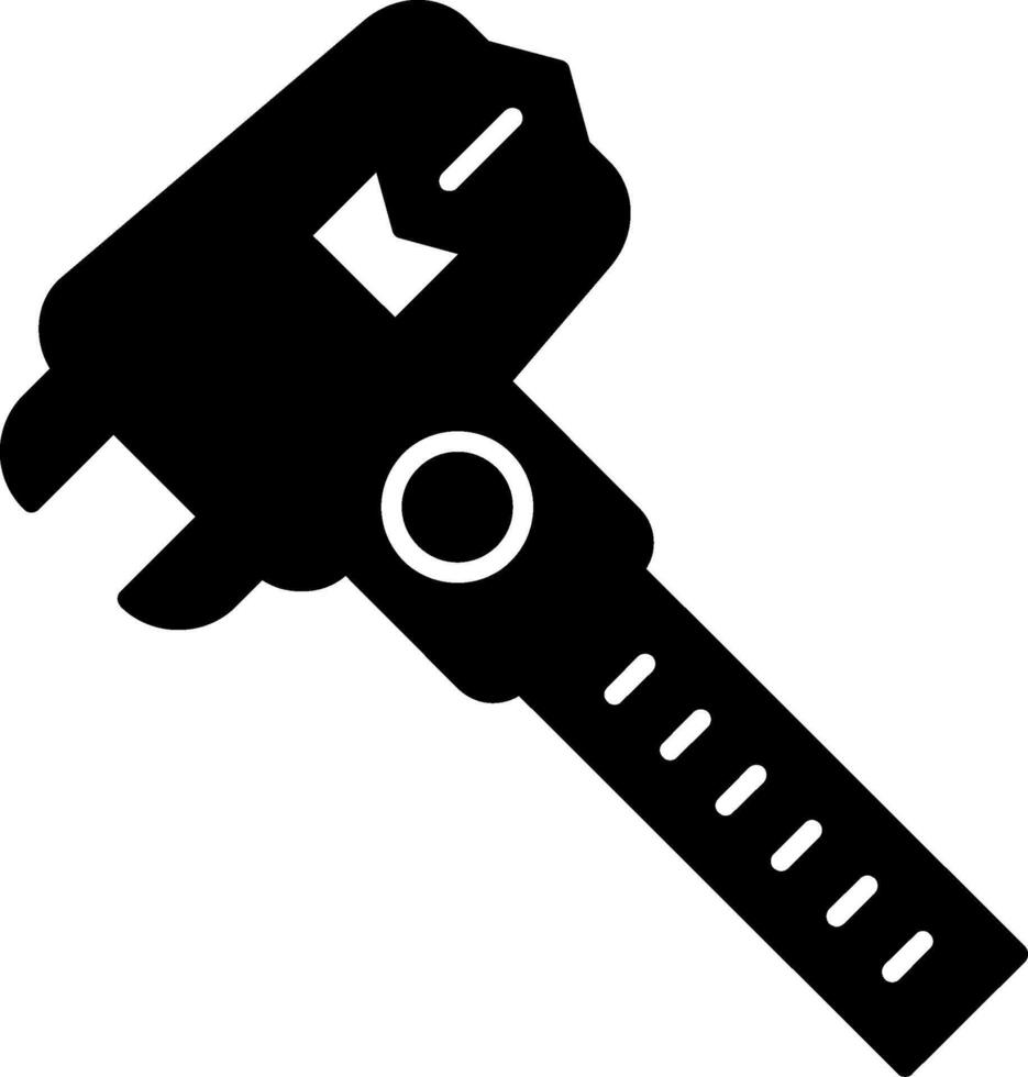 Caliper Glyph Icon vector