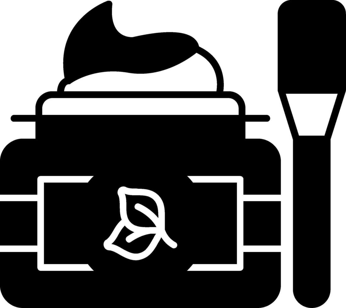 Clay Mask Glyph Icon vector