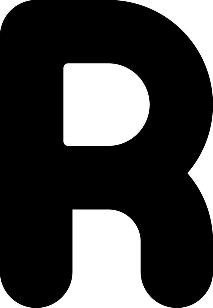 Capital R Icon vector