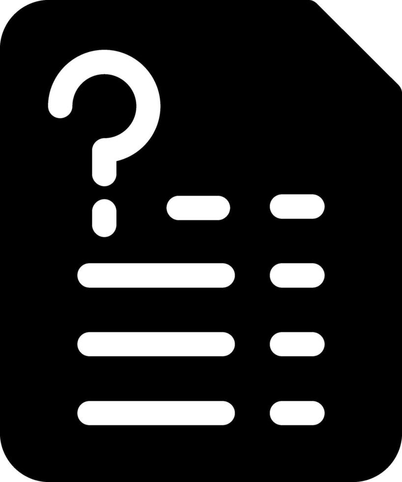 Question Glyph Icon vector