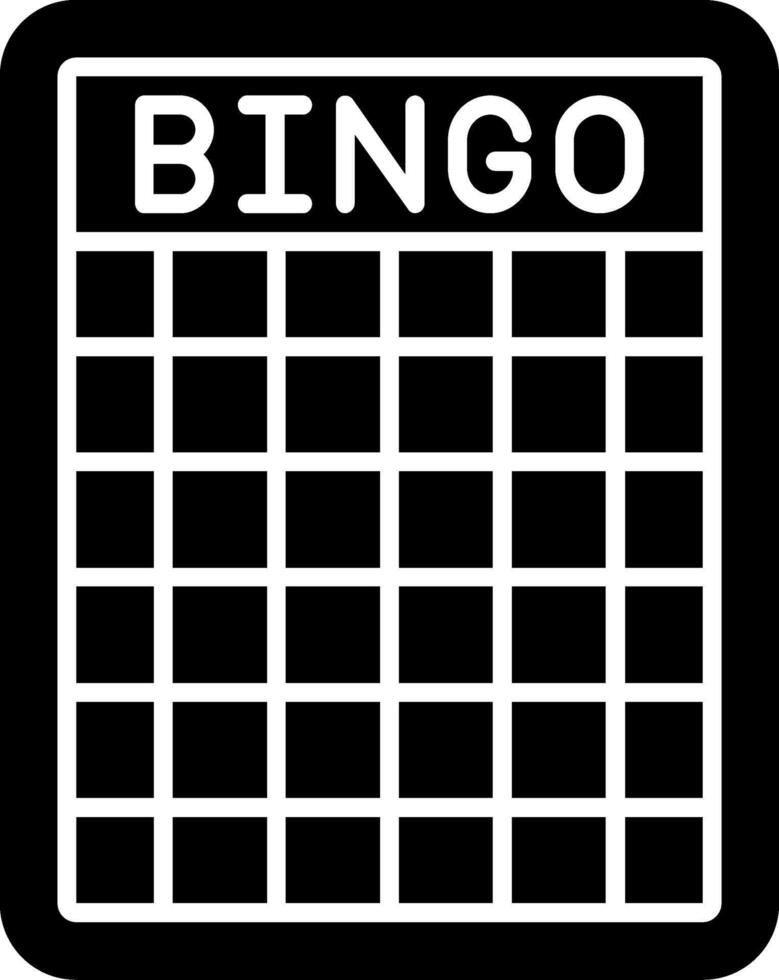 Bingo Game Glyph Icon vector