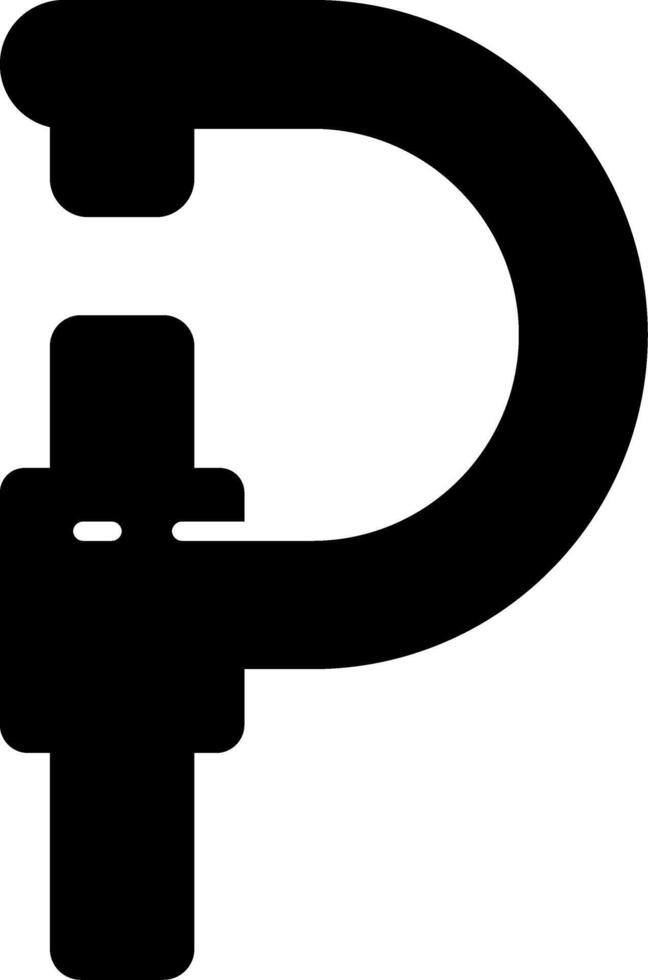 Micrometer Glyph Icon vector
