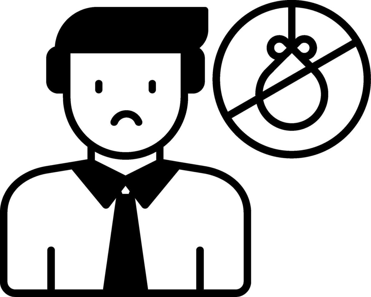 Suicide Prevention Glyph Icon vector