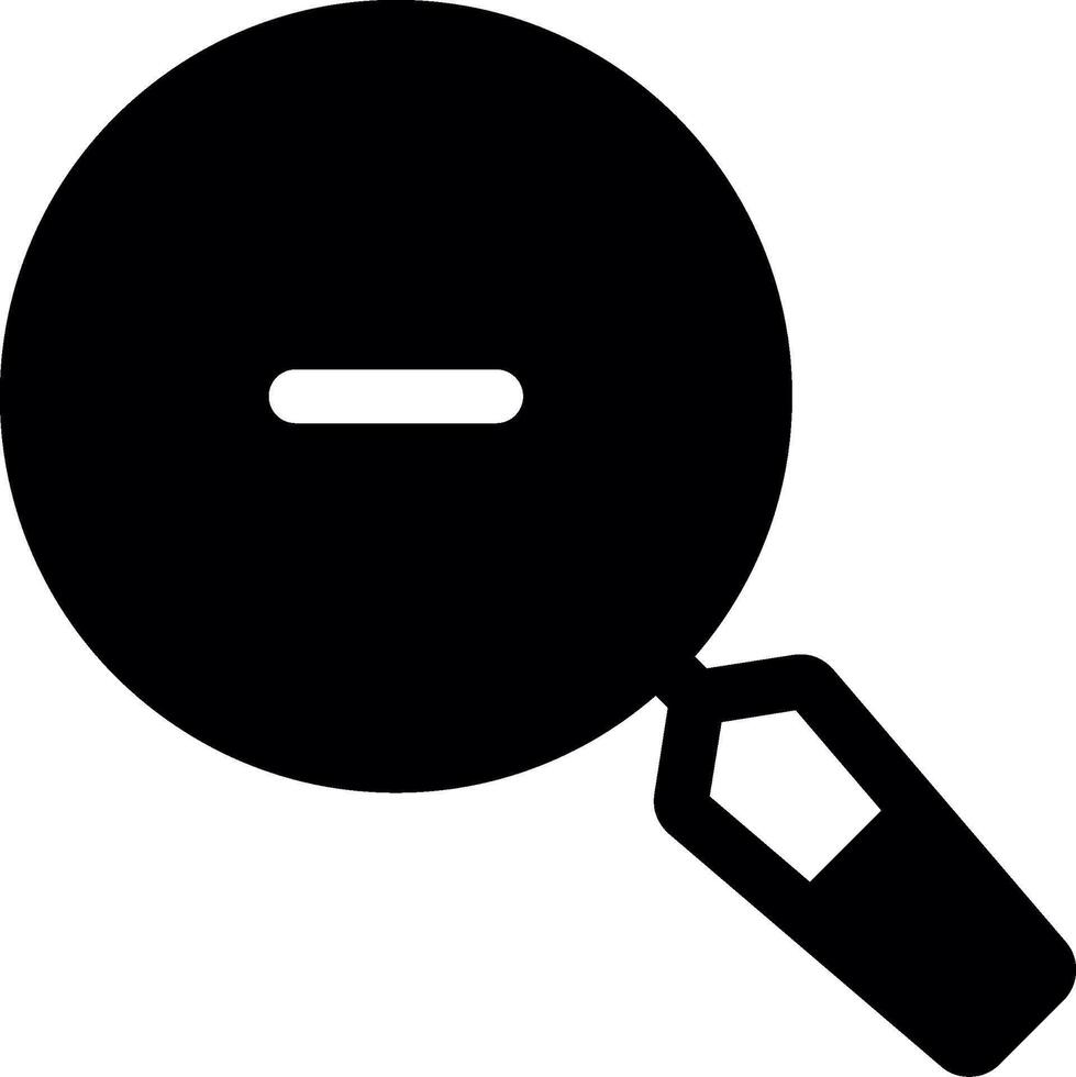 Zoom Out Glyph Icon vector