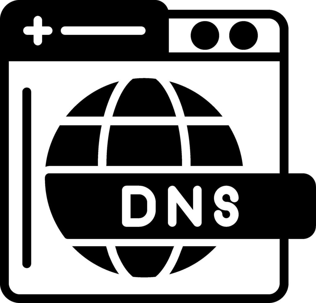 Dns Glyph Icon vector