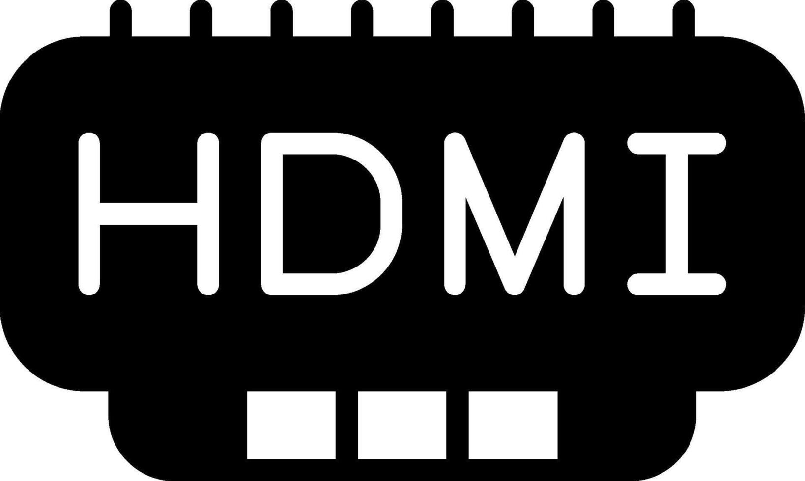 Hdmi Port Glyph Icon vector