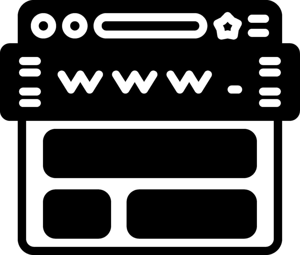Domain Glyph Icon vector