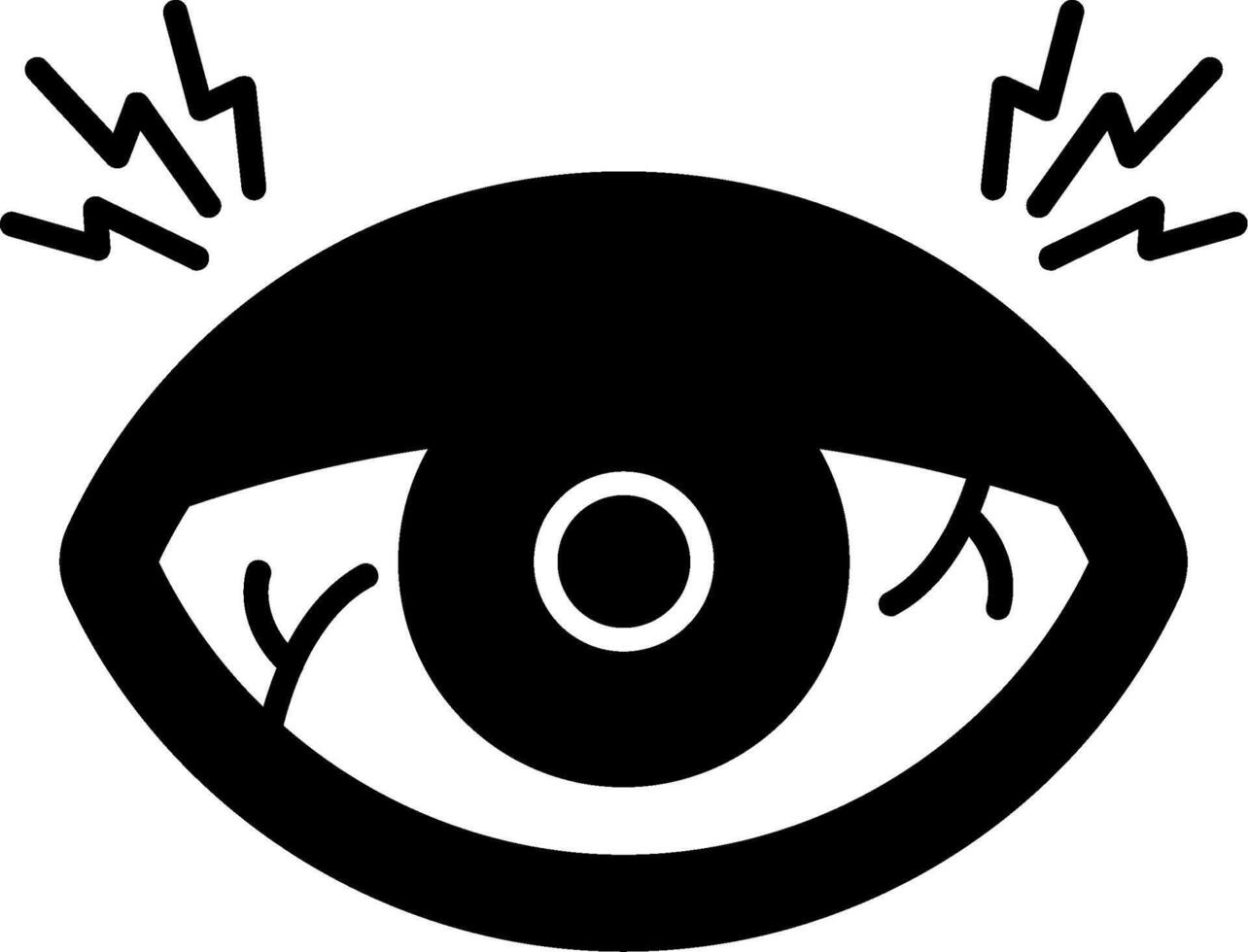 Eye Injury Glyph Icon vector