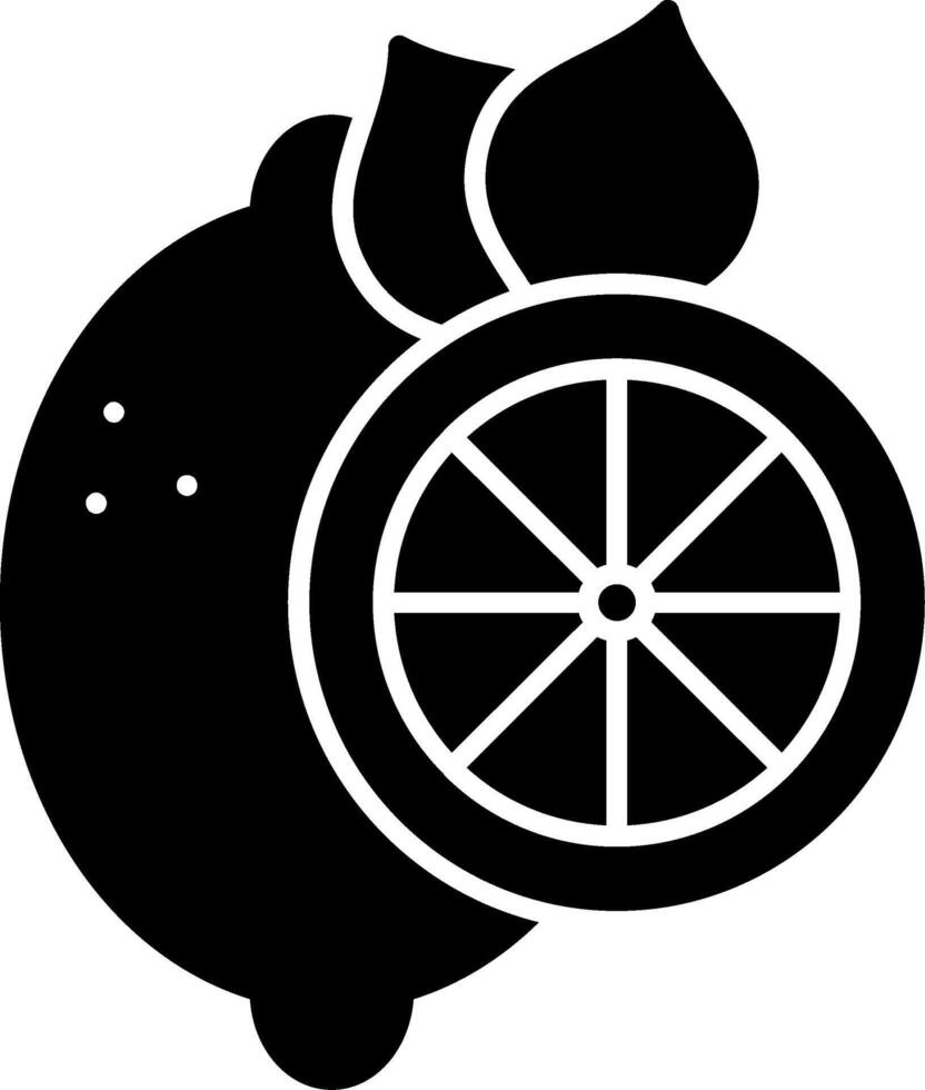 Lemon Glyph Icon vector