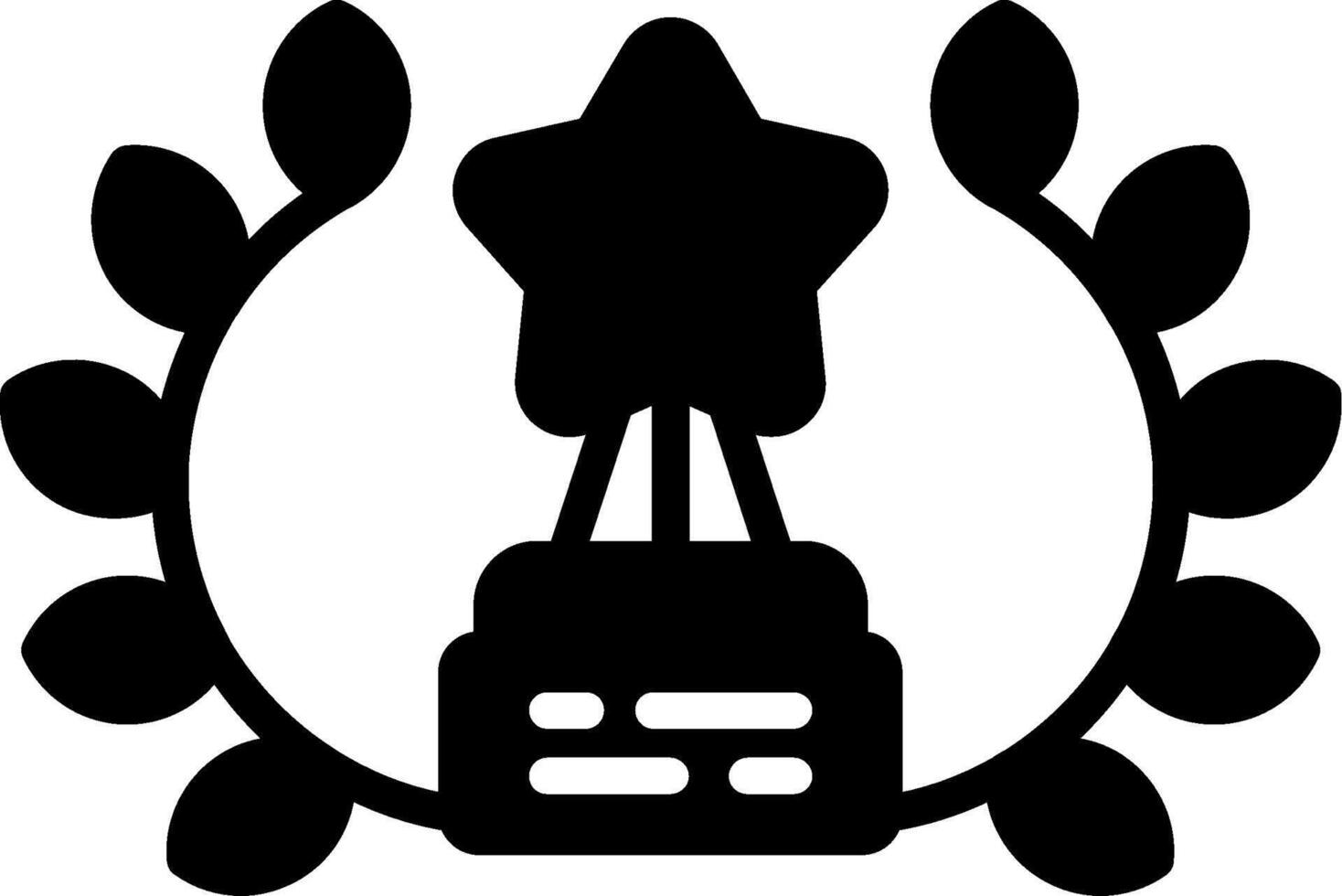 Trophy Glyph Icon vector