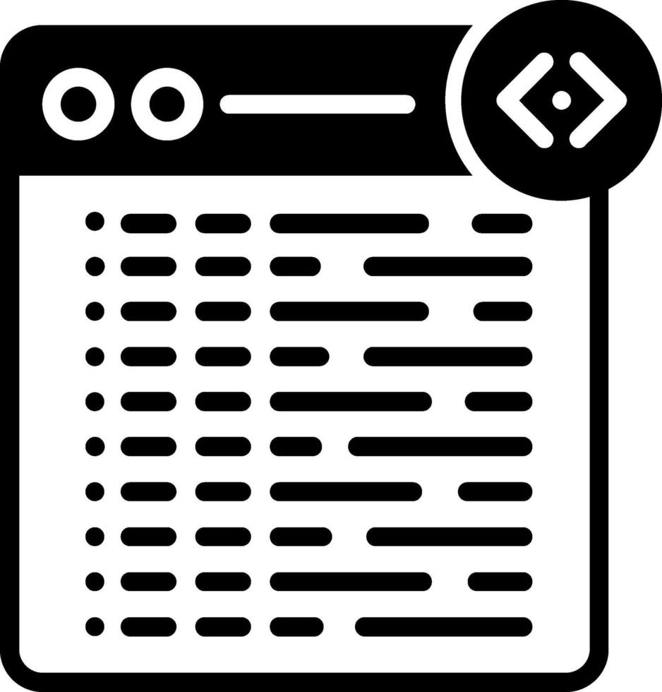 Coding Glyph Icon vector