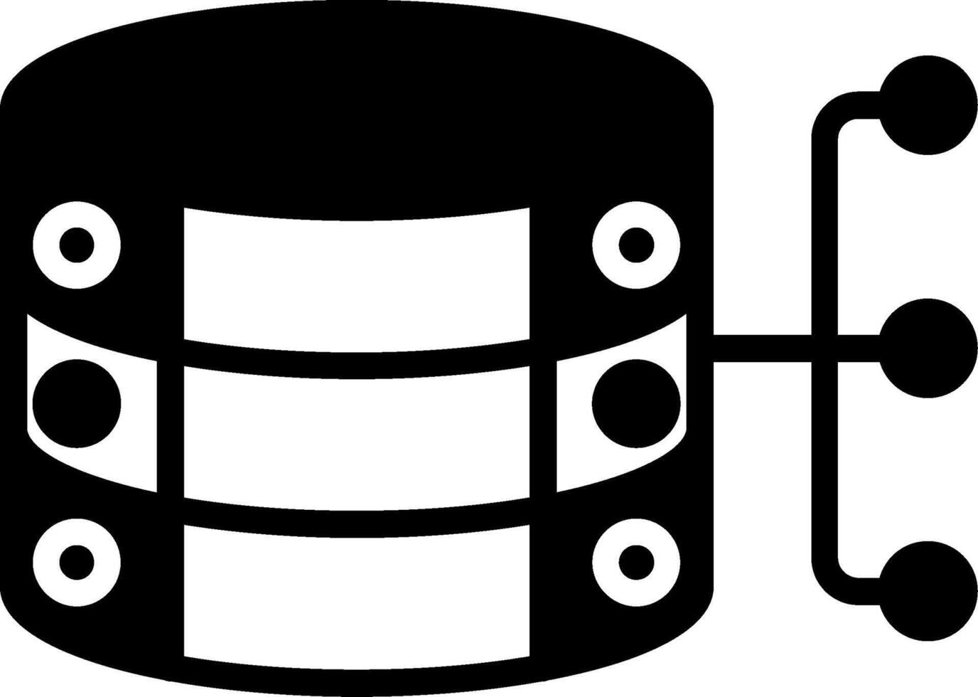Database Glyph Icon vector
