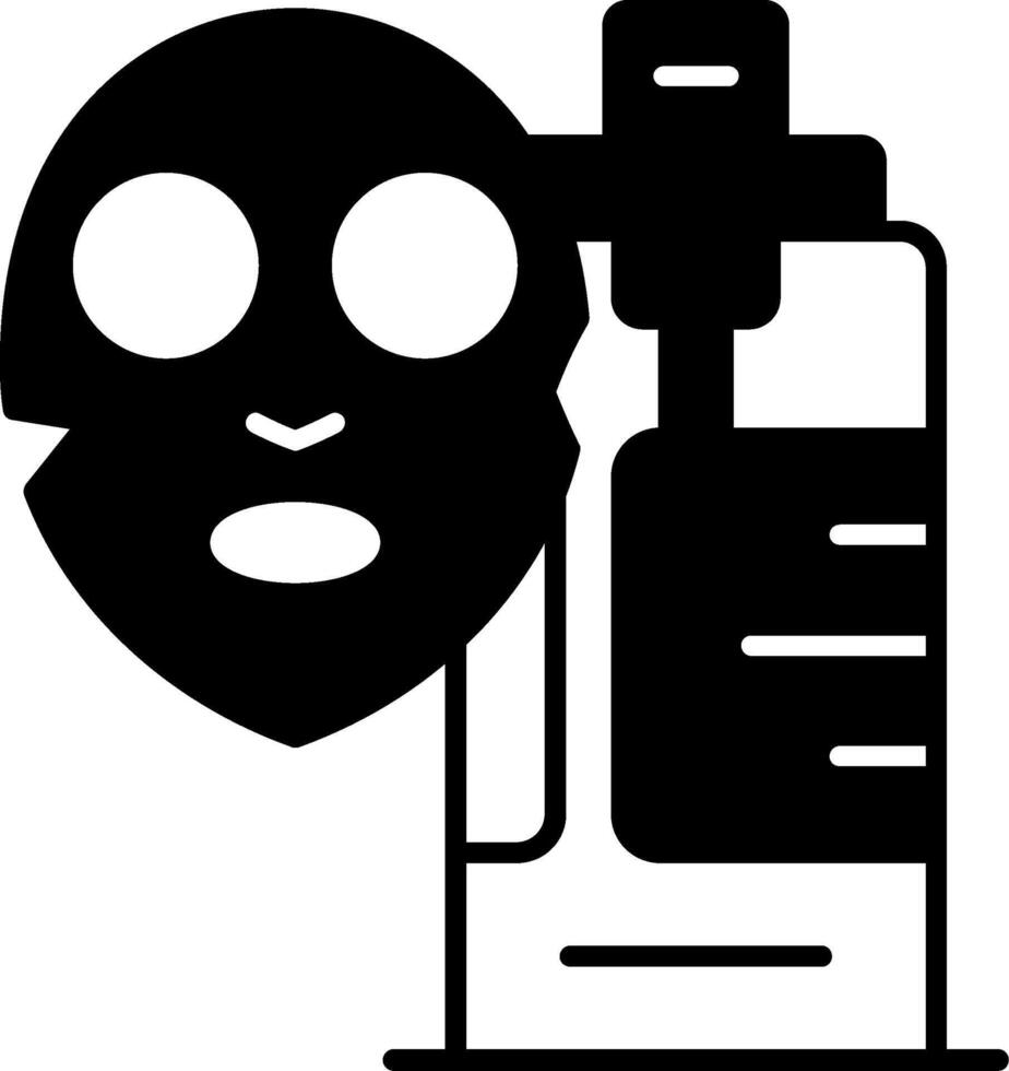 Hydrating Mask Glyph Icon vector