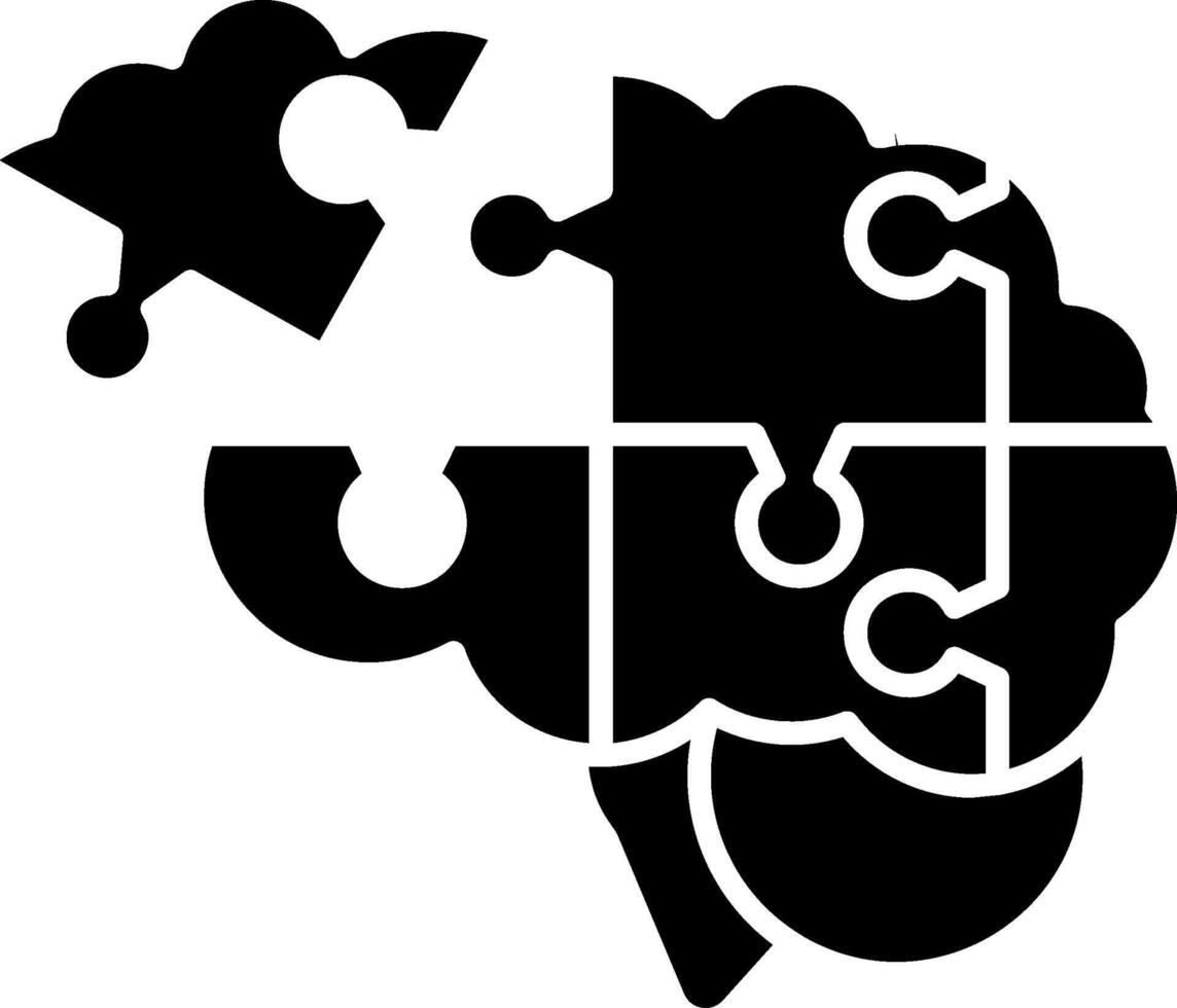 Mental Health Evaluation Glyph Icon vector