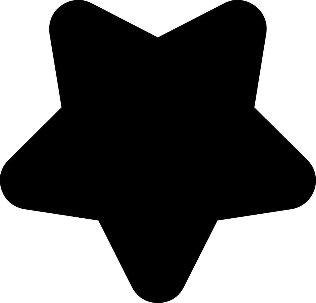 One-Star Rating Glyph Icon vector