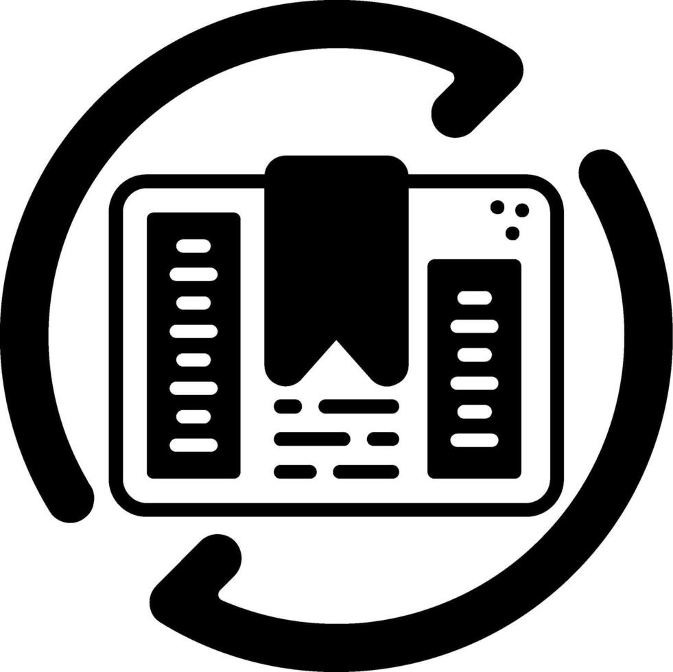 Recycled Material Glyph Icon vector