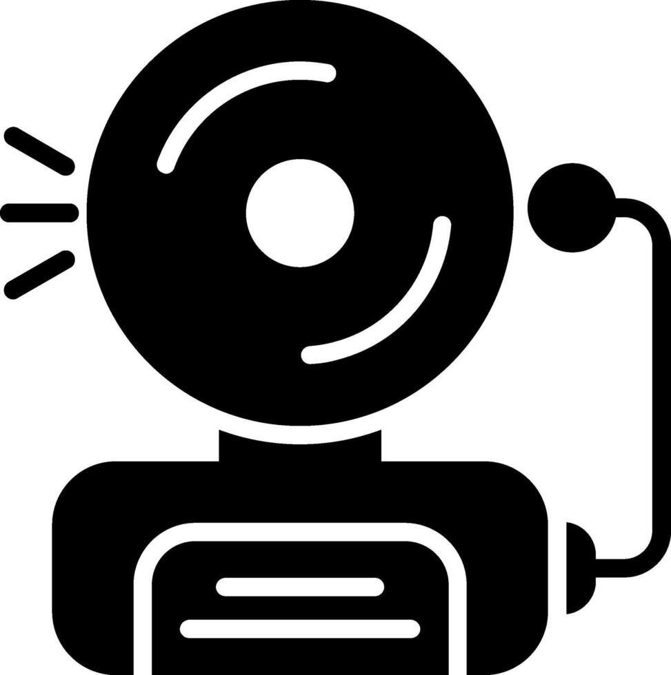 School Bell Glyph Icon vector