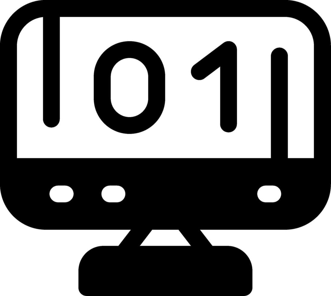Binary Code Glyph Icon vector